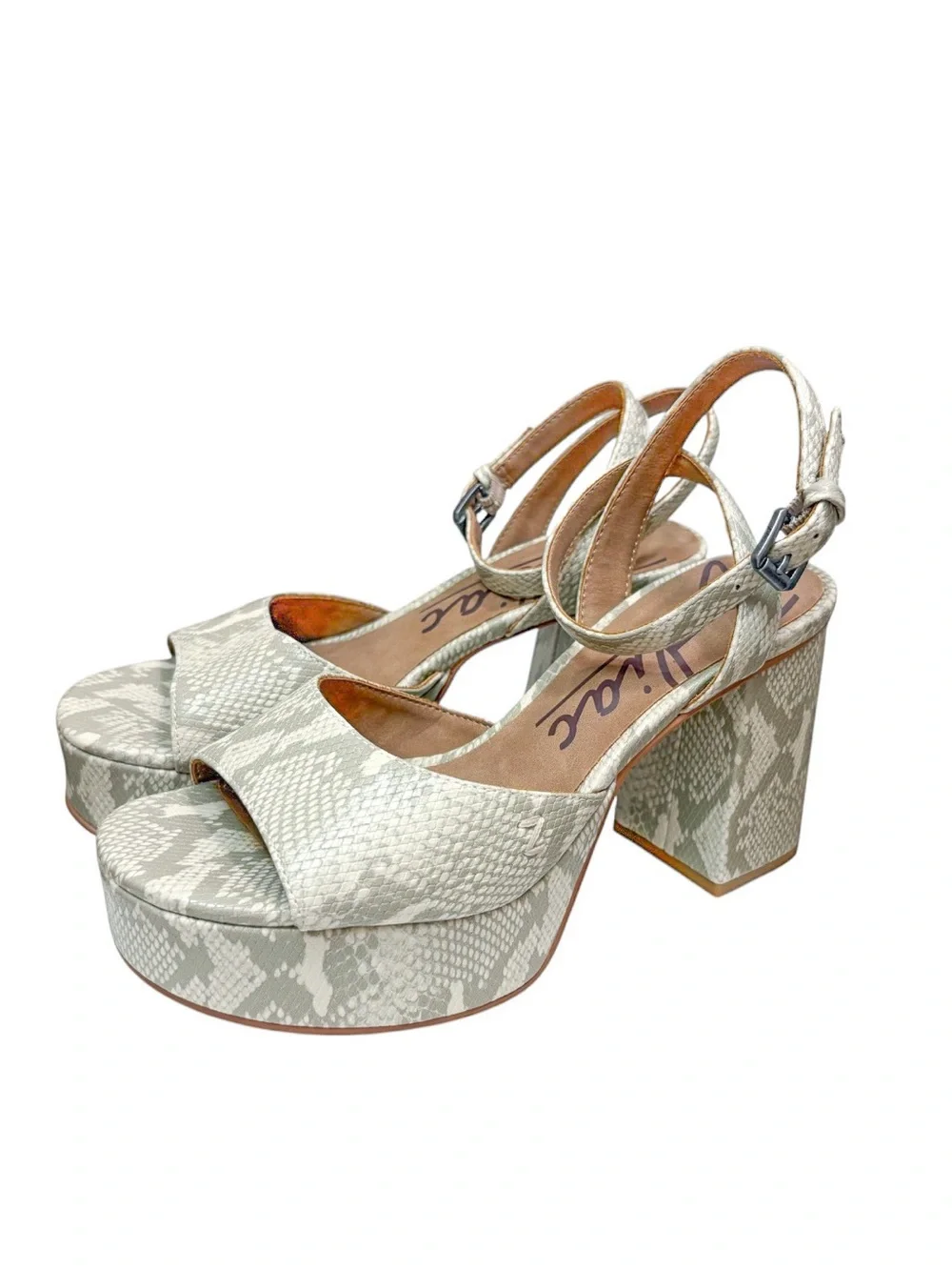 Zodiac Priya Platform Heeled Birch Snake Sandals